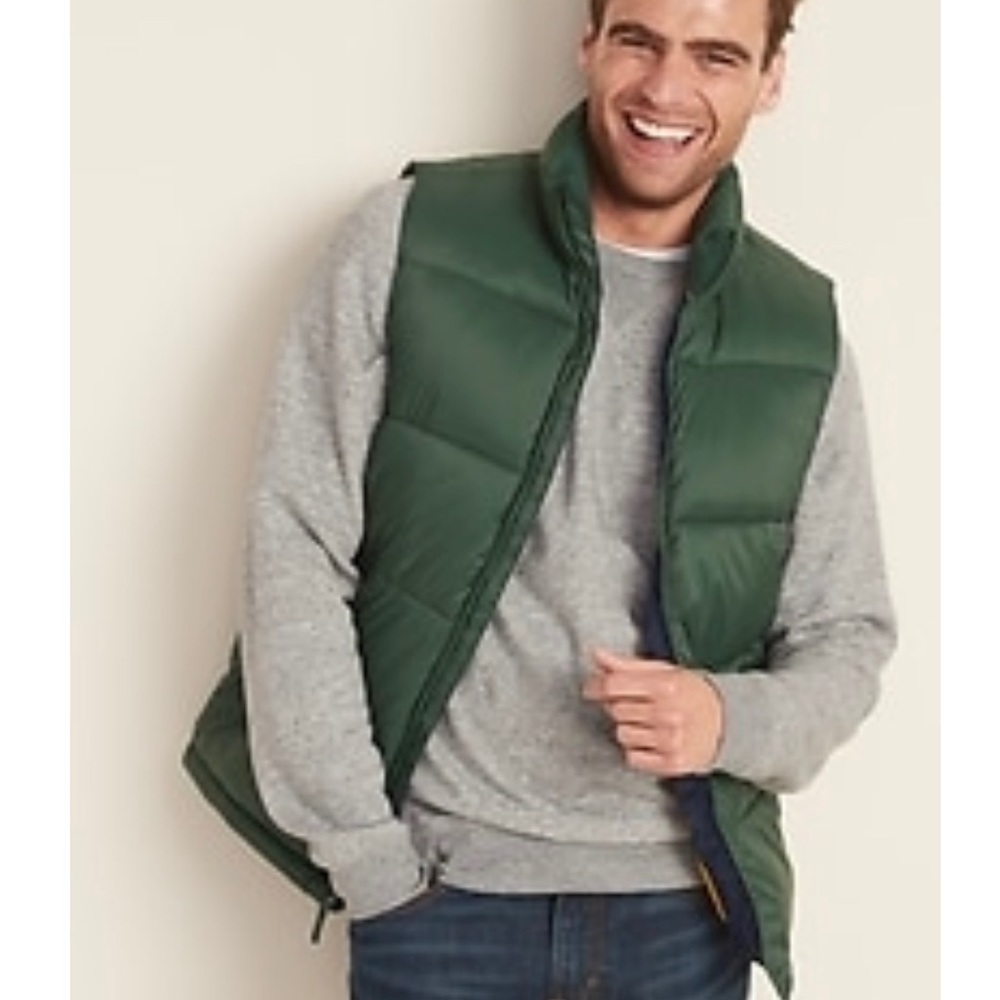Old Navy Green Puffer Vest
